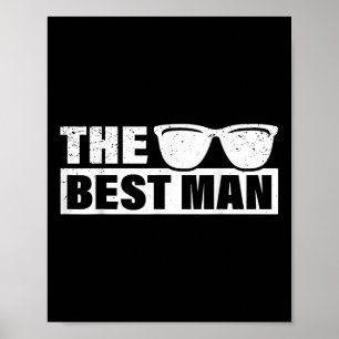 Best Man Bröllop Marskalkars Funny Möhippa Bachelo Poster