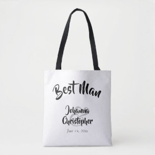 Best Man Bröllop Tote Bag Tygkasse