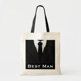Best Man Bröllopsfest Attendant Budget Tote bags Tygkasse