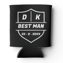 Best Man Custom Initials and Date Wedding 