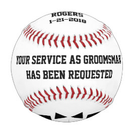 Best Man eller Groomsman Inbjudan Baseball