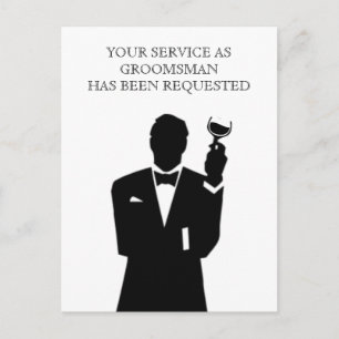 Best Man eller Groomsman Postcard Inbjudan