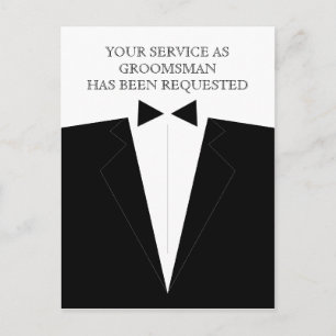 Best Man eller Groomsman Postcard Inbjudan