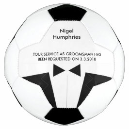 Best Man eller Groomsman Soccer Ball Inbjudan