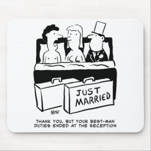 Best Man Gift - Bröllop-natt med Bride & Groom Musmatta