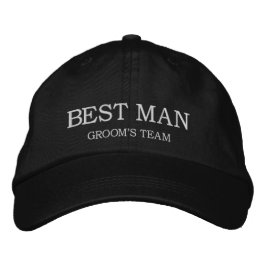 BEST MAN Grooms team Bröllop Broderad Keps