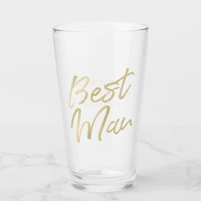 Best Man Modern Guld-penselskript, typografi Beer Glaskopp (Framsida)