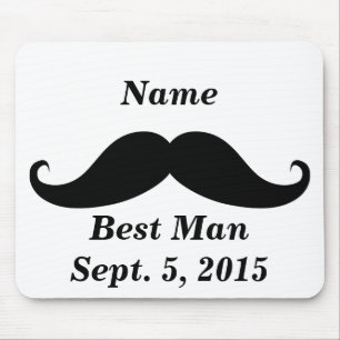 Best Man Mustache Mousepad Musmatta