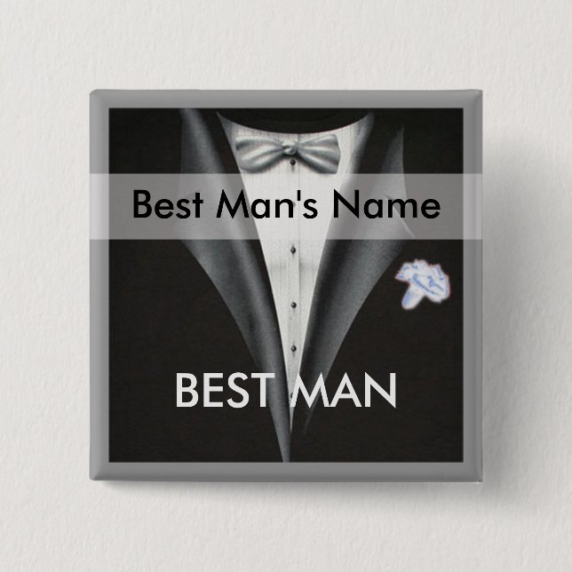 Best Man Namn bricka-knapp Knapp (Framsida)