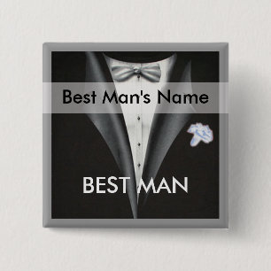 Best Man Namn bricka-knapp Knapp