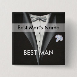 Best Man Namn bricka-knapp Knapp