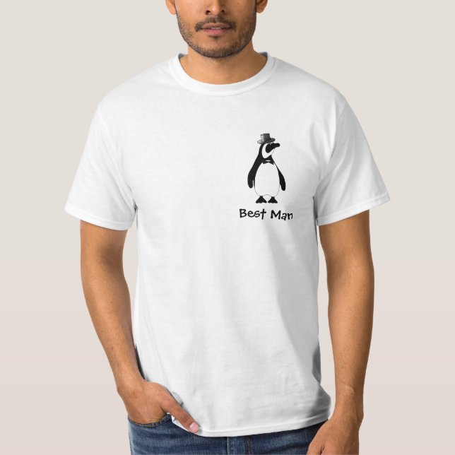 Best Man Penuin T-Shirt (Framsida)