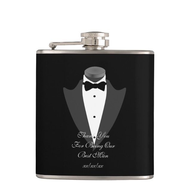 BEST MAN Personlig Flask Far Bride Groom Fickplunta (Framsidan)