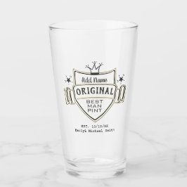 BEST MAN - Personlig Groomsman Gifts PINT GLASS Glaskopp