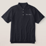 Best Man Polo Shirt<br><div class="desc">Bästa man Polo Shirt visas i flottan med vit broderad text. Anpassa det här objektet eller köp som det visas.</div>