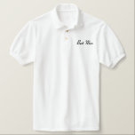 Best Man Polo Shirt<br><div class="desc">Bästa man Polo Shirt i vitt med svart broderad text.</div>