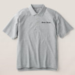Best Man Polo Shirt<br><div class="desc">Bästa man Polo Shirt visas i Heather Grått med svart broderad text. Anpassa det här objektet eller köp som det visas.</div>