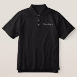 Best Man Polo Shirt<br><div class="desc">Bästa man Polo Shirt visas i svart med vit broderad text. Anpassa det här objektet eller köp som det visas.</div>