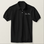 Best Man Polo Shirt<br><div class="desc">Bästa man Polo Shirt som visas i svart med vit broderad text.</div>