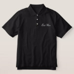 Best Man Polo Shirt<br><div class="desc">Bästa man Polo Shirt som visas i svart med vit broderad text.</div>
