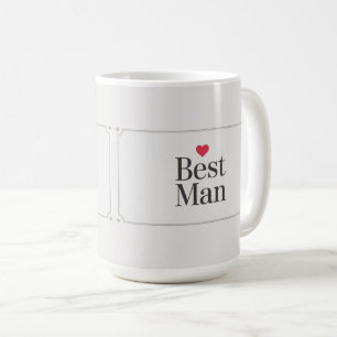 Best Man Red Heart Classic Mugg