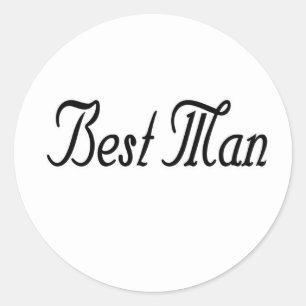 Best Man Runt Klistermärke