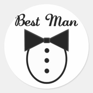 Best Man Runt Klistermärke