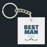 Best Man Rustic Black Bröllop Monogram<br><div class="desc">Bröllop.</div>