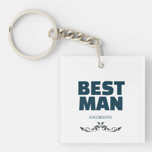 Best Man Rustic Black Bröllop Monogram