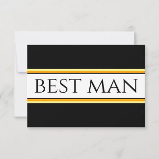 BEST MAN Sportig svart gul vit racingränder
