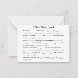 Best Man Tal Anteckningskort