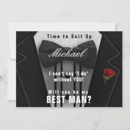 Best Man Tuxedo-inbjudan Kostym Up Inbjudningar