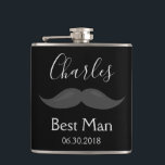 Best Man Wedding Favor Mustache Fickplunta<br><div class="desc">En underbar bröllopsmask för din bäste man med mustasch i mitten,  anpassa hans namn och din bröllop-dejt under.  Köp din idag!   

 Mustache Clipart:  PretypeGrafik-design (https://www.etsy.com/shop/Prettygrafikdesign)</div>