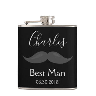 Best Man Wedding Favor Mustache Fickplunta