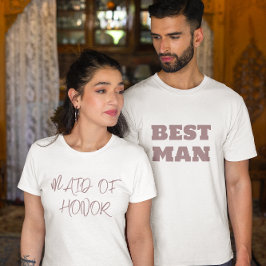 Best Man White Bröllopsfest T Shirt