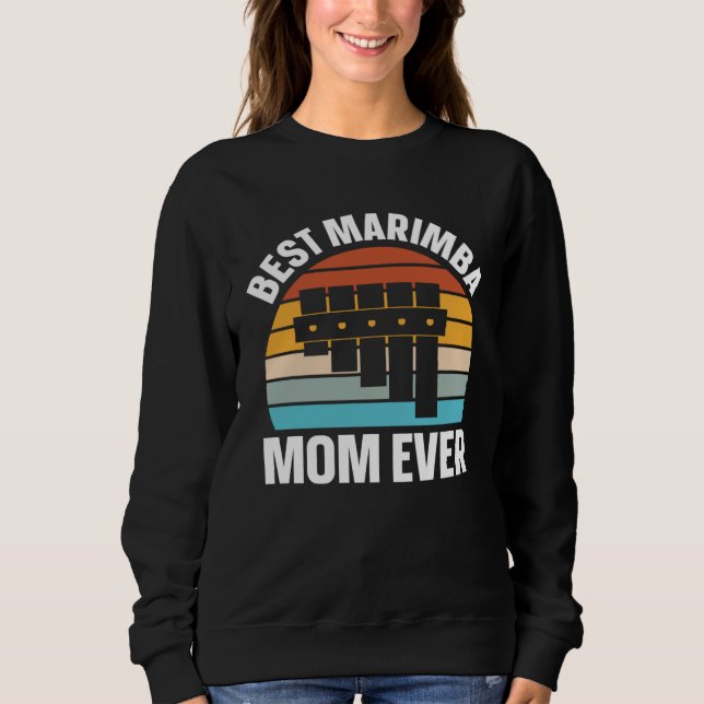 Best Marimba Mom Instrument Musician Retro T Shirt (Framsida)