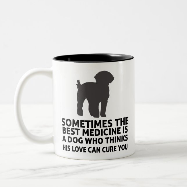 Best Medicine Doodle Service Hund 11 oz. Mugg (Vänster)