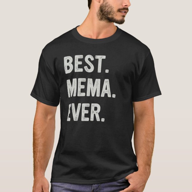 Best Mema Ever Family Grandma T Shirt (Framsida)