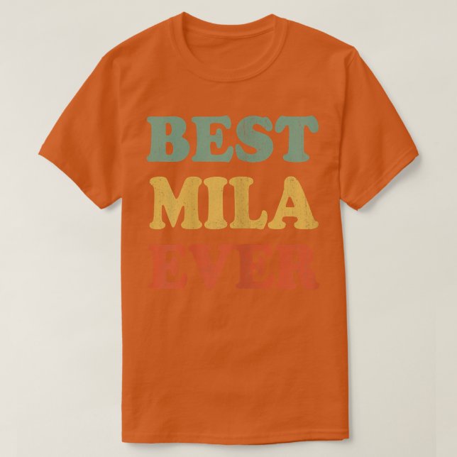 Best Mila EverFunny Personalized First Name Mila  T Shirt (Design framsida)