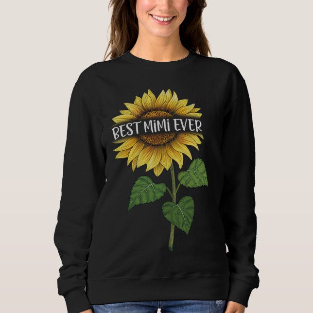 Best MiMi Ever Sunflower T Shirt (Framsida)