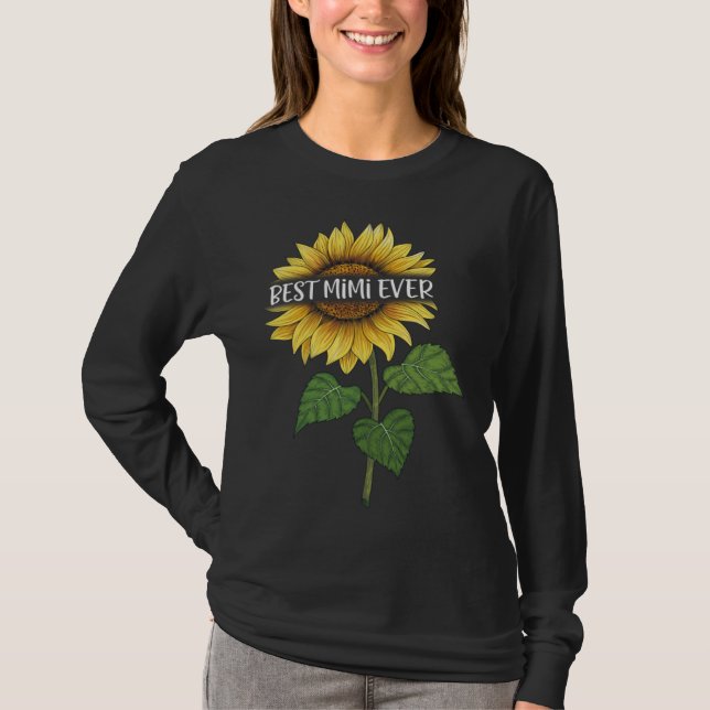 Best MiMi Ever Sunflower T Shirt (Framsida)