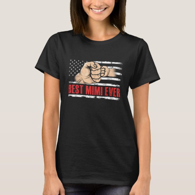 Best Mimi Ever US American Flag 4th Of July T Shirt (Framsida)