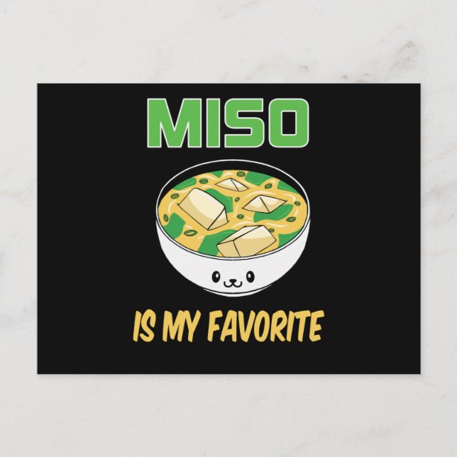 Best Miso Soppa Älskare Gift | Miso är min favorit Vykort (Framsida)