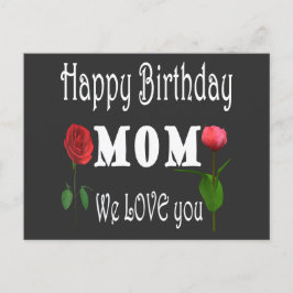 Best Mom Birthday Design  Inbjudan Vykort