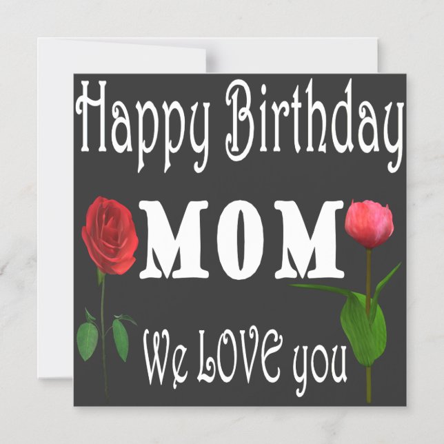 Best Mom Birthday Design  Magnetisk Inbjudningskort (Framsida)