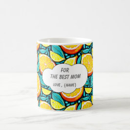 Best Mom Citrus Coffee Mug – Personalized Lemon Kaffemugg