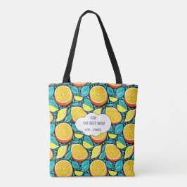 Best Mom Citrus  – Personalized Lemon Design Tygkasse