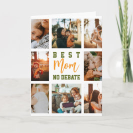 Best Mom Cute Trendy Collage Family Greeting Card Kort