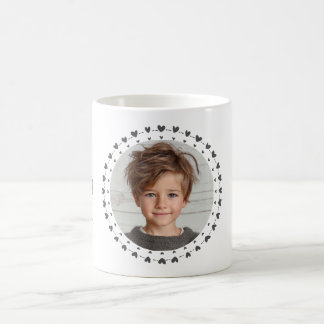Best Mom / Dad Ever, Photo & Gray Hearts, Modern  Kaffemugg