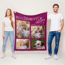 Best Mom Ever 4 Photos Heart Mothers Day Gifts Fleecefilt